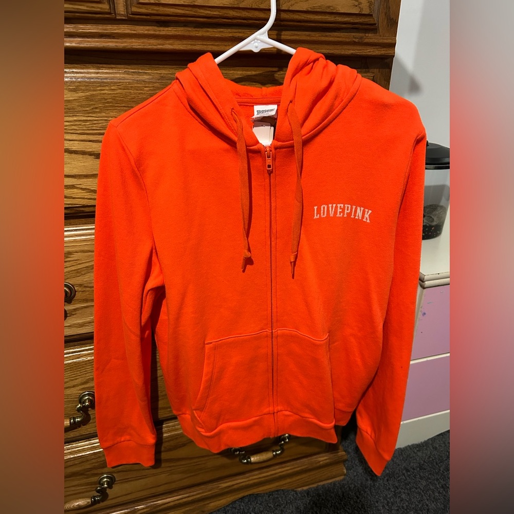 PINK zip up (color orange/coral)
